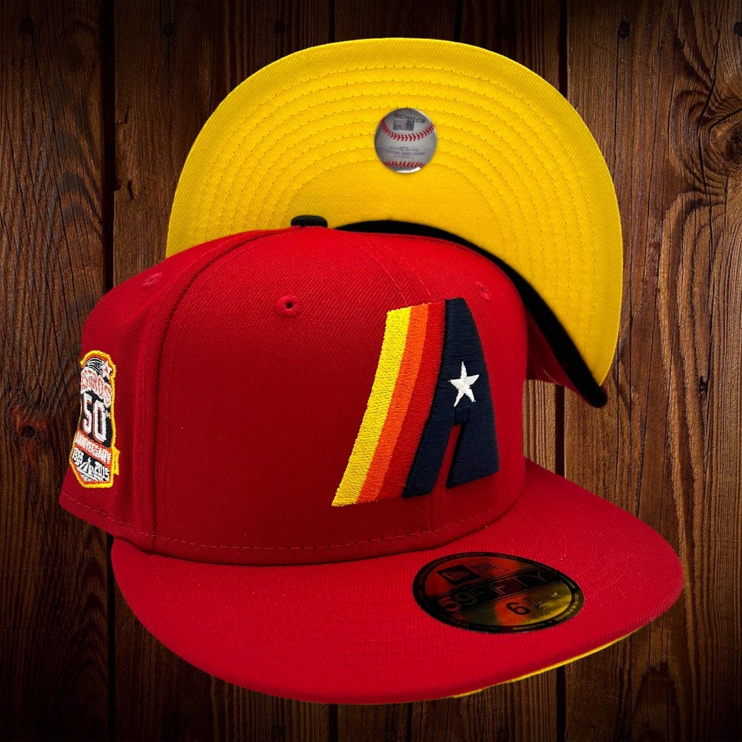 59fifty Fitted Red And Yellow Snapback NEW ERA CAPS Braves Red Gold 59Fifty  Fitted Hat 70740082 Shiekh