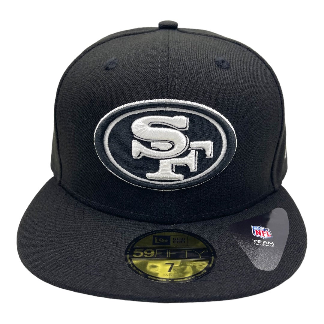 San Francisco 49ers New Era All Black With White Logo 59FIFTY