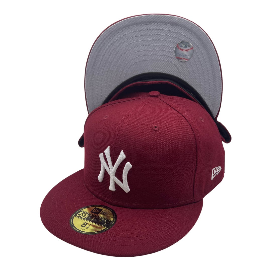 New York Yankees New Era All Burgundy With White Logo