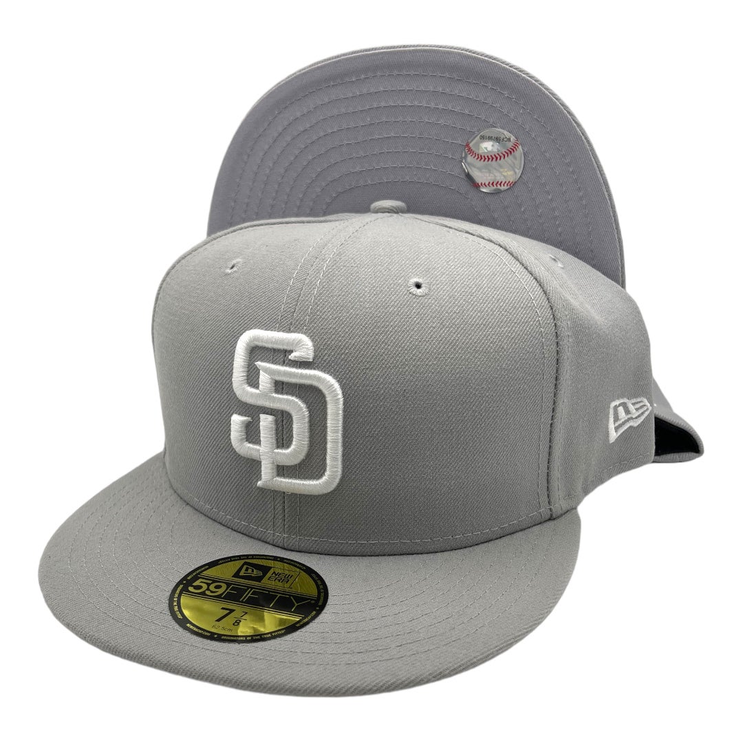 San Diego Padres New Era All Gray With White Logo 59FIFTY