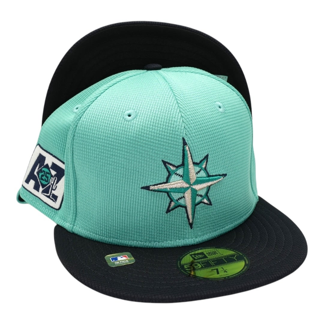 Seattle Mariners New Era 2024 Spring Training 59FIFTY Fitted Hat Aqua Navy 8 CirclingSports] Now official on Fanatics, Mariners Spring  main image 2