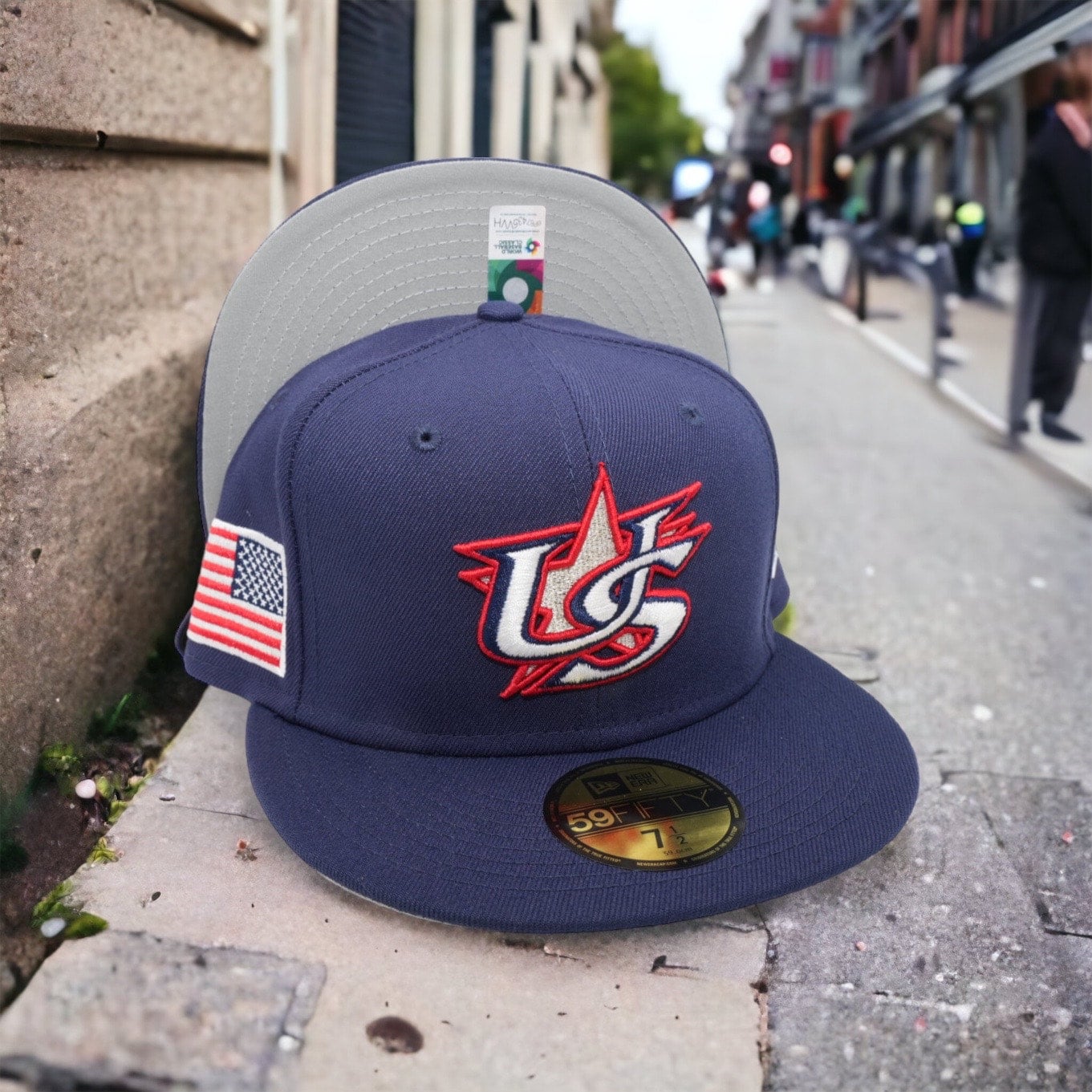 USA New Era Navy 2023 World Baseball Classic With Flag 59FIFTY