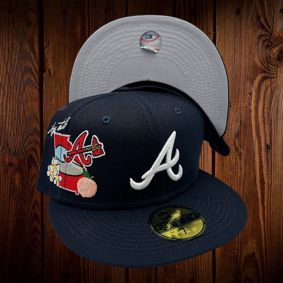 Atlanta Braves Fitted Hat With Patch New Era Atlanta Braves On