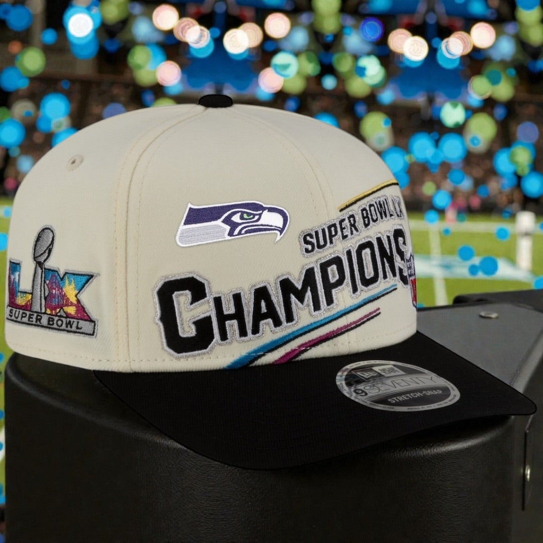 Seattle Seahawks New Era Cream/Black Super Bowl LX Champions