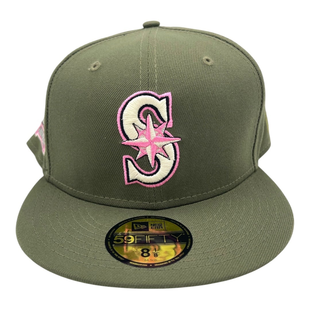 Seattle Mariners New Era All Olive Green/Pink Bottom With 20TH