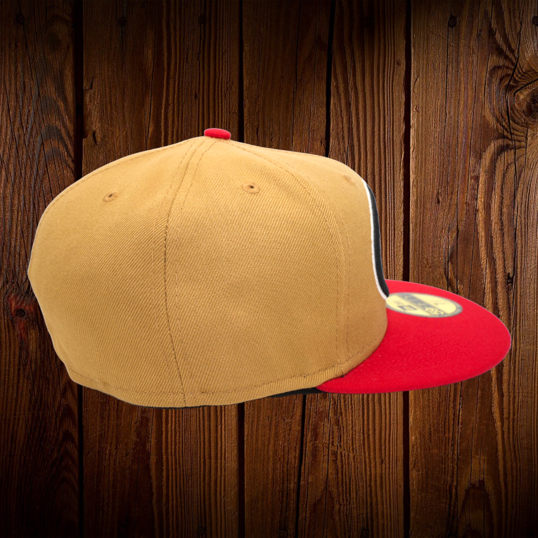 San Francisco 49ers New Era All Wheat/Red Bottom 59FIFTY  display picture 2