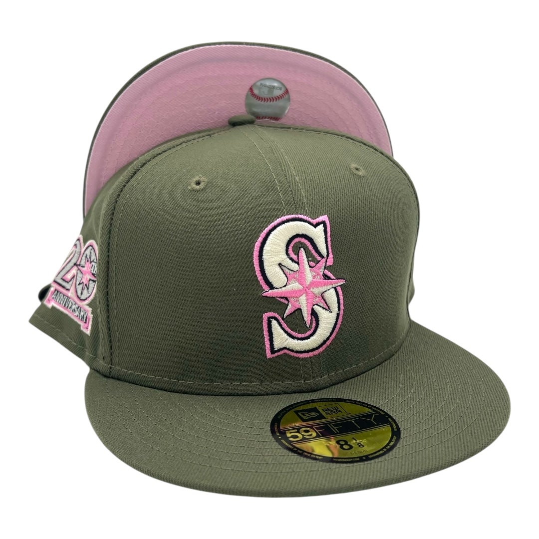 Seattle Mariners New Era All Olive Green/Pink Bottom With 20TH