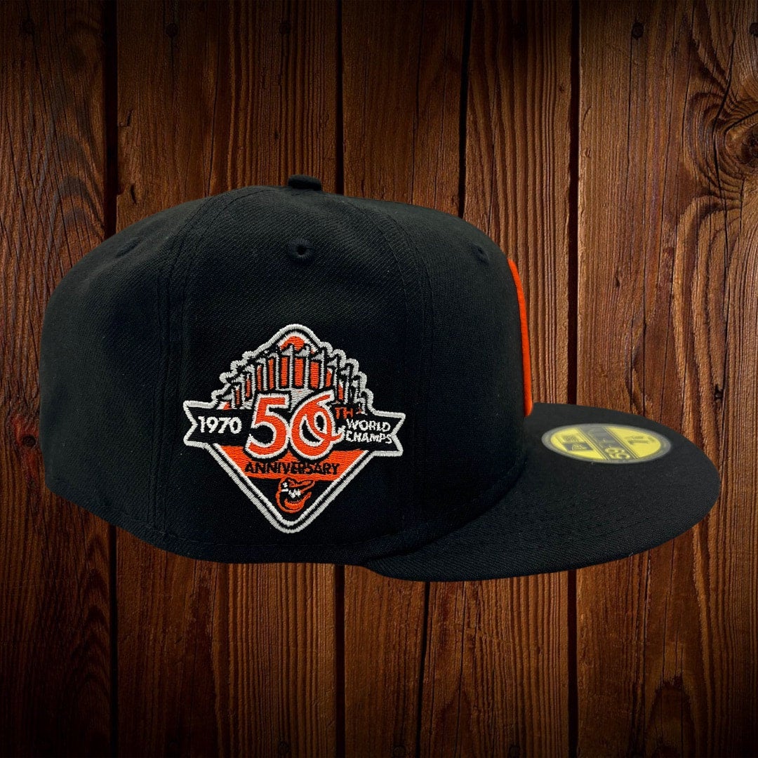 Baltimore Orioles New Era All Black Alternate Logo With 50TH