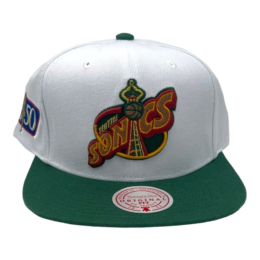 未使用品 ミッチェル MITCHELL 300 50th Anniversary Seattle Supersonics Mitchell & Ness White/Green With 50th