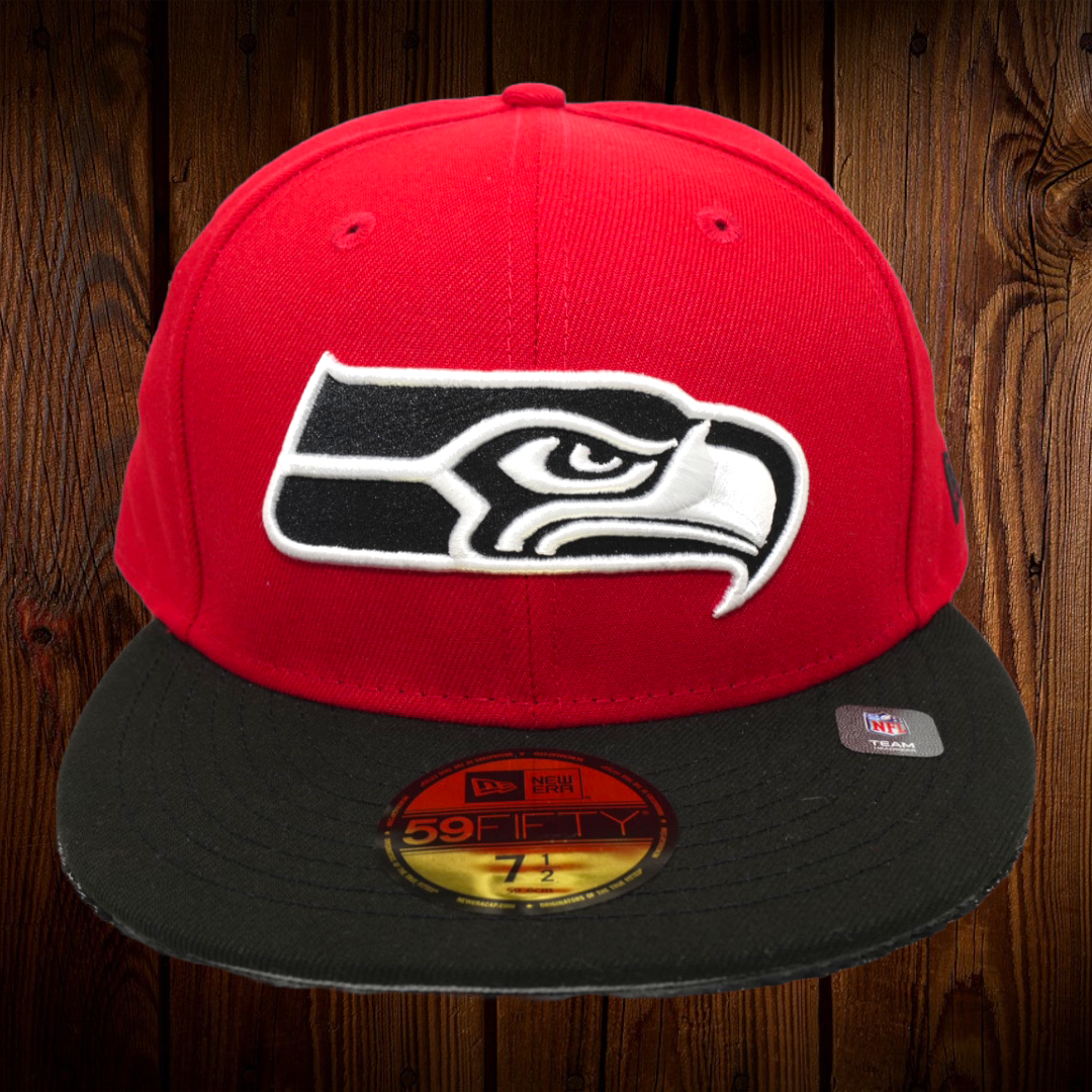 Seattle Seahawks New Era All Black/Gray Bottom 59FIFTY Fitted Hat