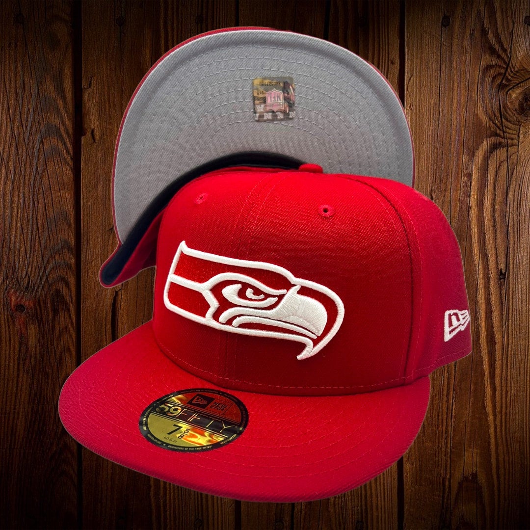 Seattle Seahawks New Era All Red/Gray Bottom 59FIFTY Fitted Hat