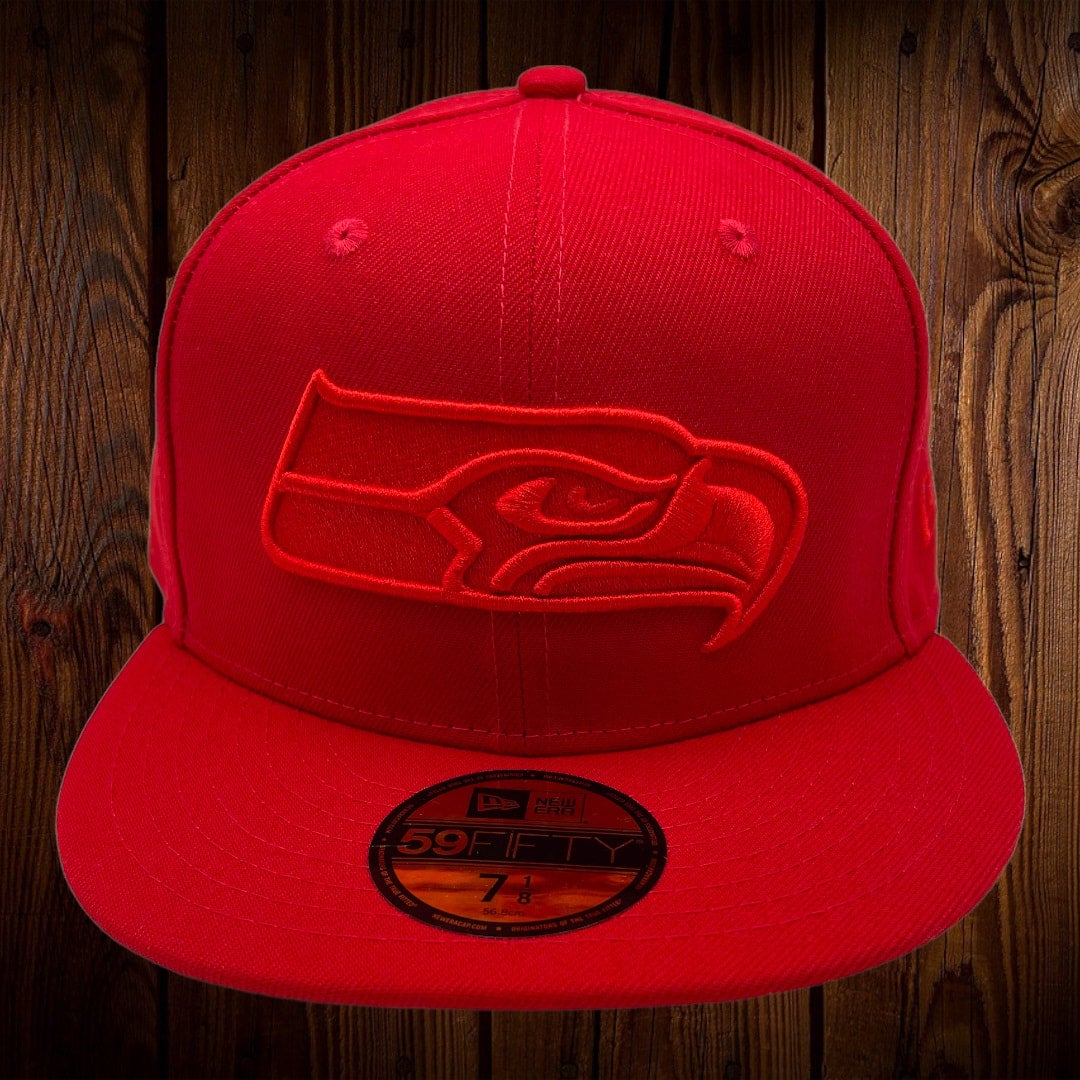 Seattle Seahawks New Era Red/Black Bill And Gray Bottom 59FIFTY