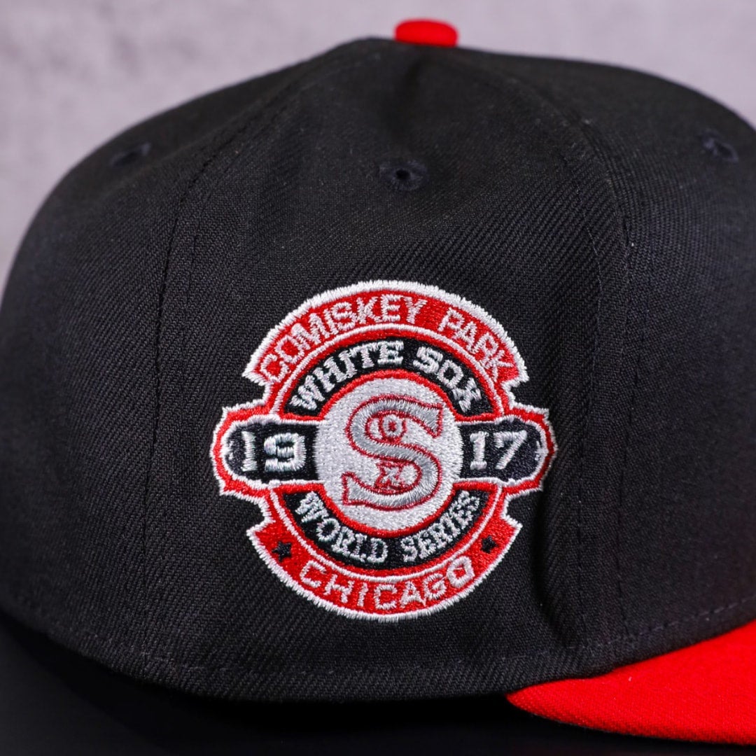 Chicago White Sox New Era Black/Red Bill And Gray Bottom With 1917 World  Series Side Patch 59FIFTY Fitted Hat