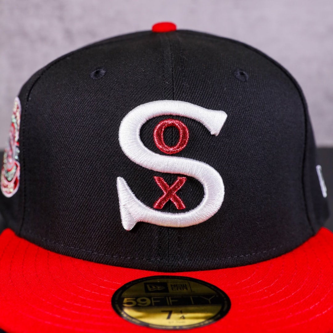 Chicago White Sox All Over World Series Patch  White Sox Gray Bottom Multi World  Series Patch Cap 