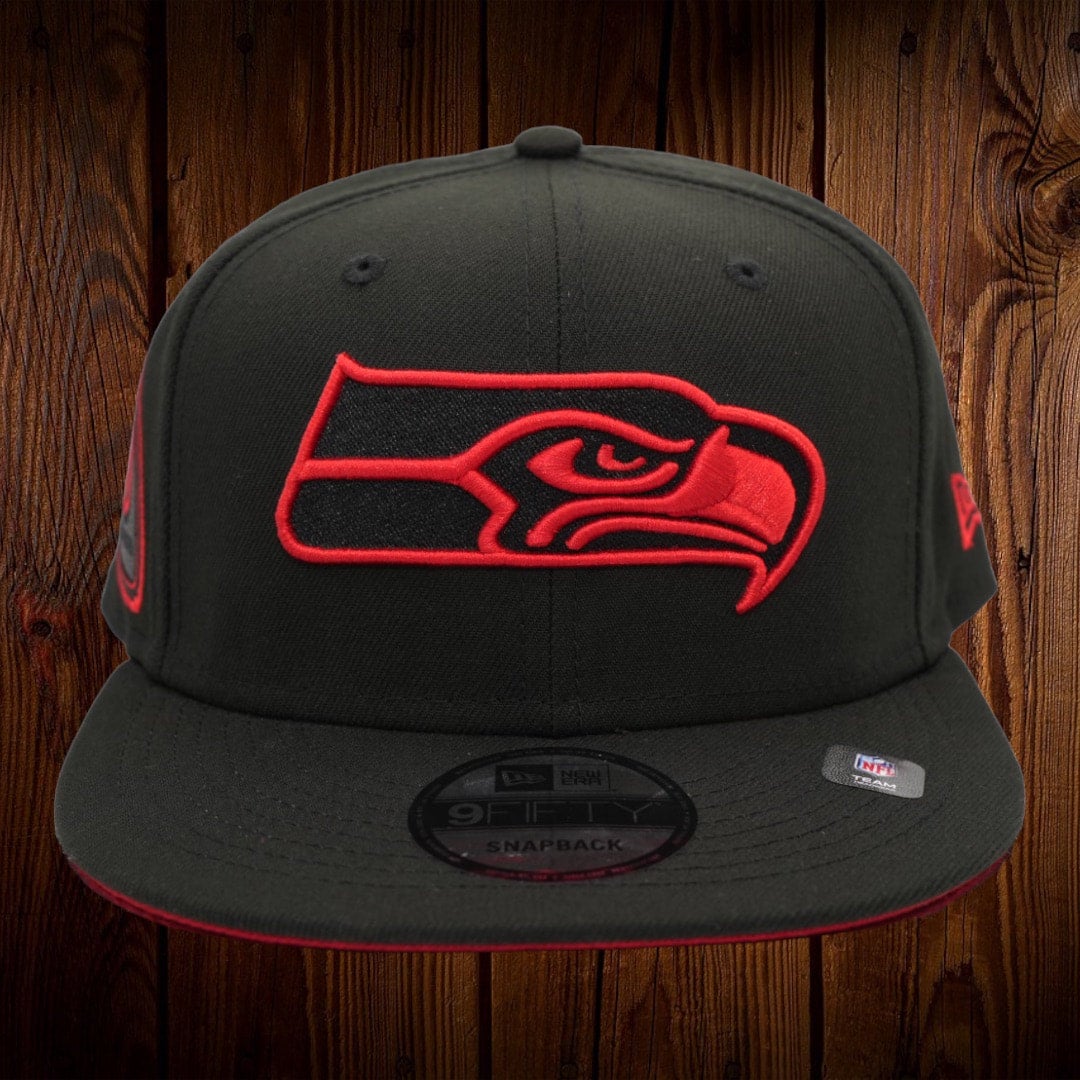 New Era Seattle Seahawks Black and Red Edition 9Fifty Snapback Cap