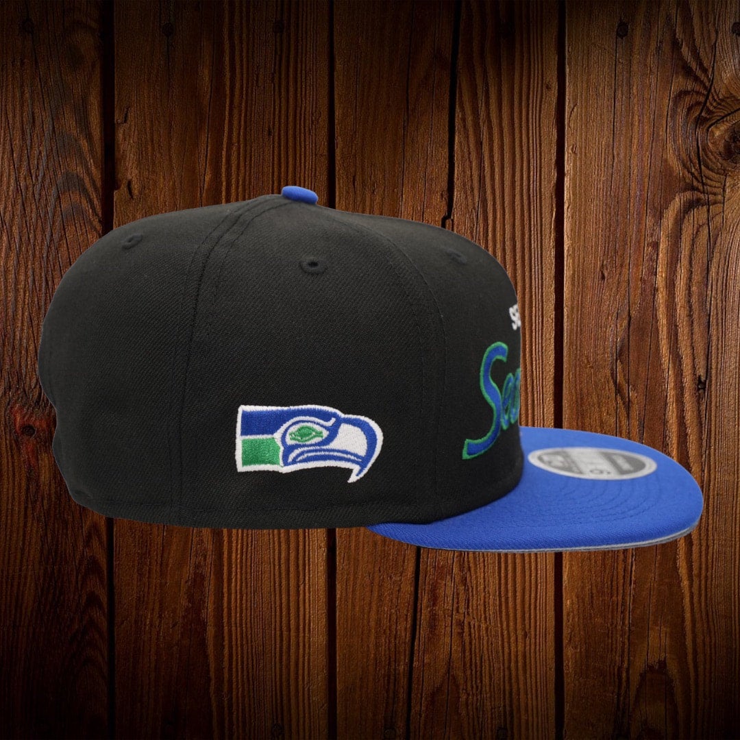 New Era Seattle Seahawks New Era Heather Action Fitted 5950 Heather Blue/  Heather Green