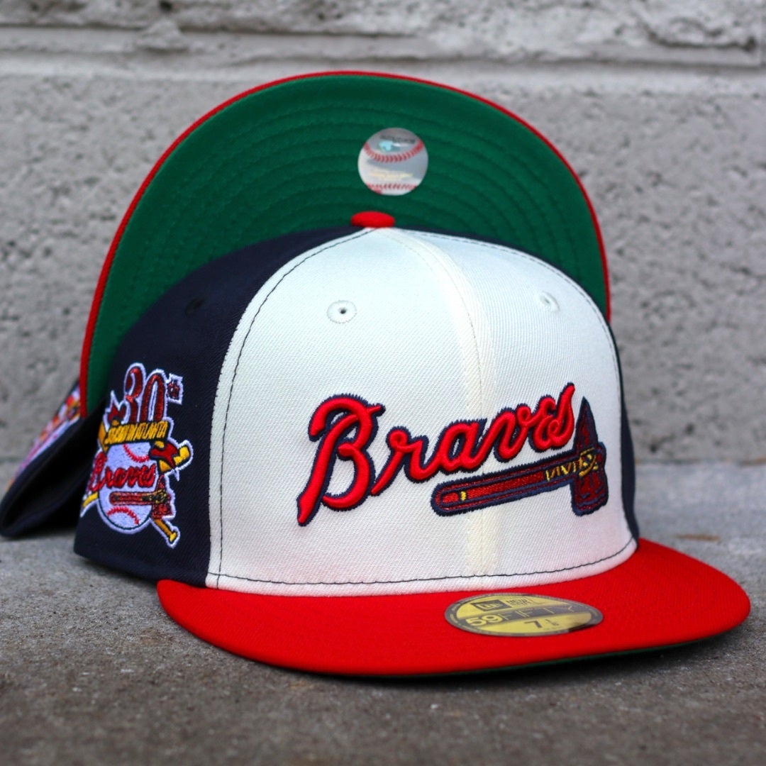 New Era Atlanta Braves 30th Season Patch Capsule Hats Exclusive 59Fifty  Fitted Hat White/Orange - US