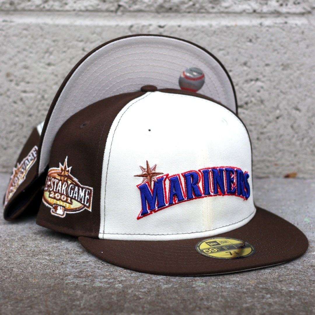 Seattle Mariners New Era 2001 MLB All-Star Game Patch Undervisor 59FIFTY  Fitted Hat - White