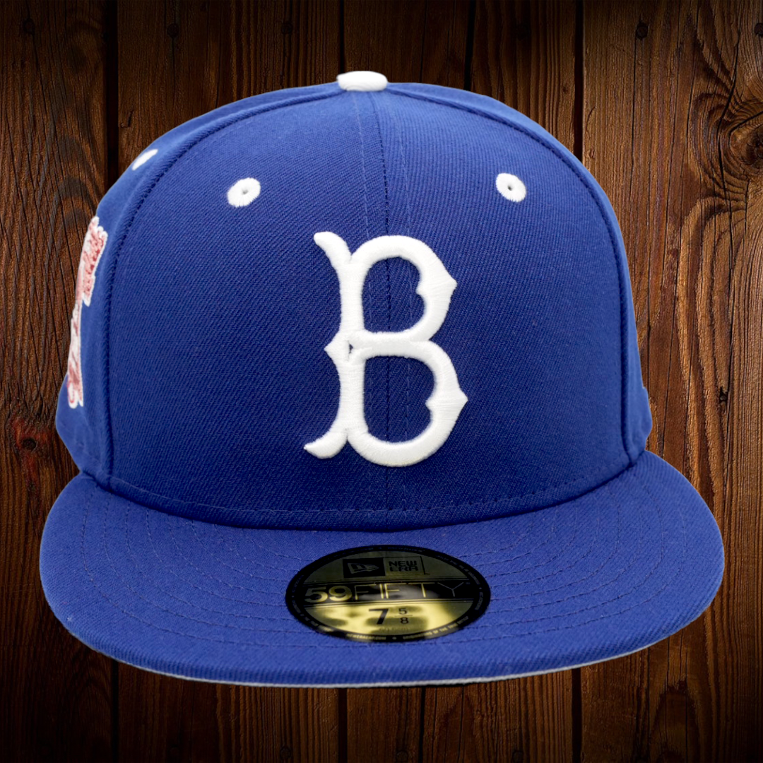 Brooklyn Dodgers Fitted Cap Hat Black & White Unworn S/M