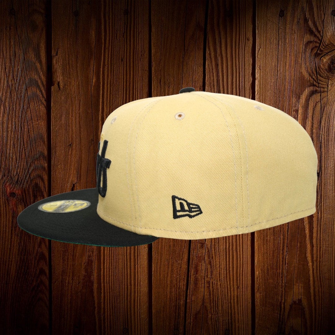 New Orleans Saints New Era Vegas Gold/Black Bill With Green Bottom With 30  Anniversary Patch On Side 59FIFTY Fitted Hat