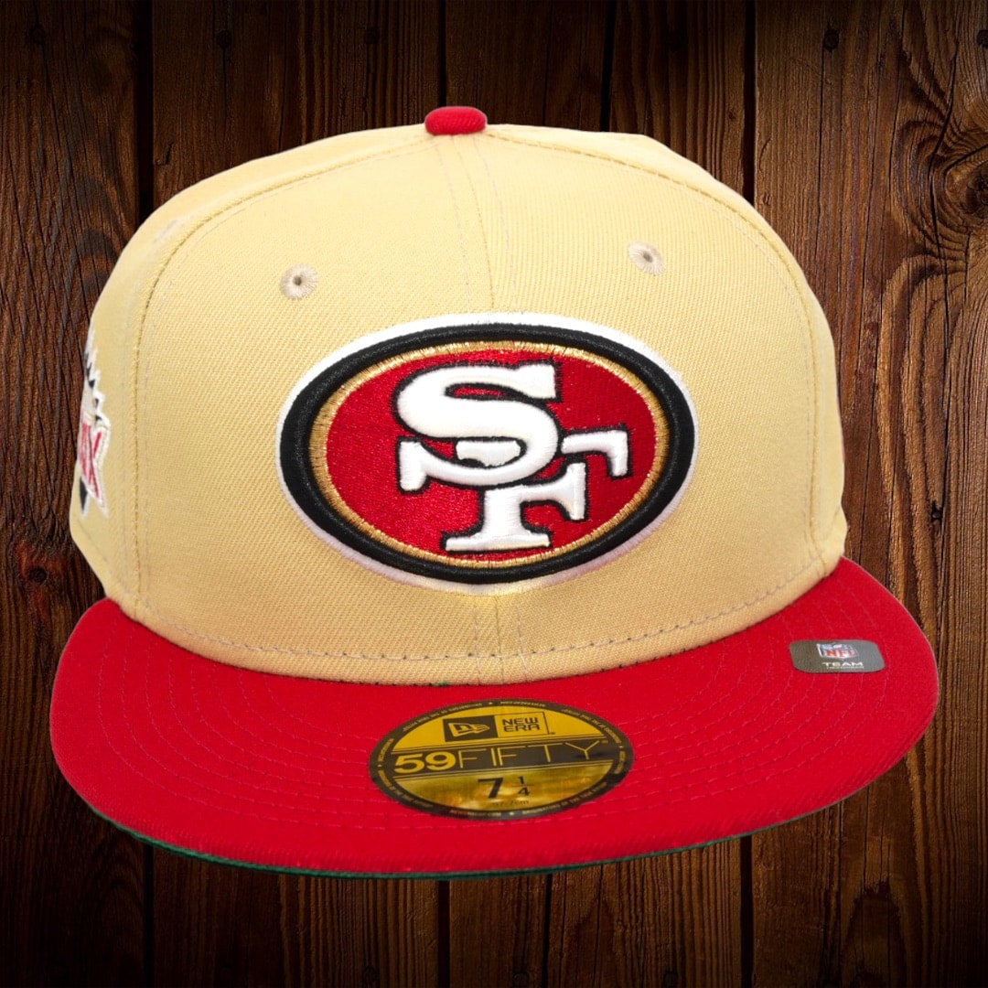 Men's San Francisco 49ers New Era Black Super Bowl Patch 59FIFTY Fitted Hat