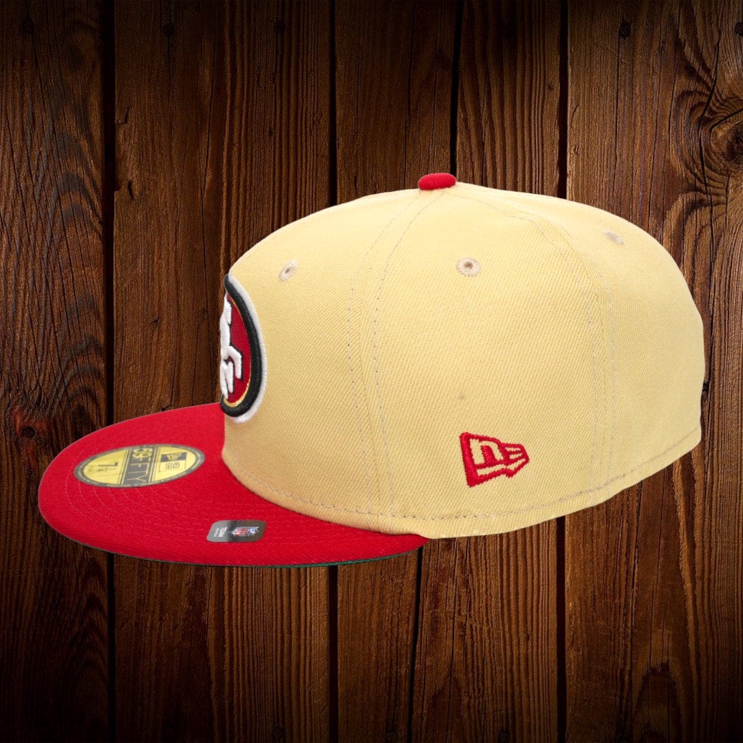 San Fransisco 49ers No Patch New Era Vegas Gold /Scarlet Bill And Green  Bottom 59FIFTY Fitted Hat