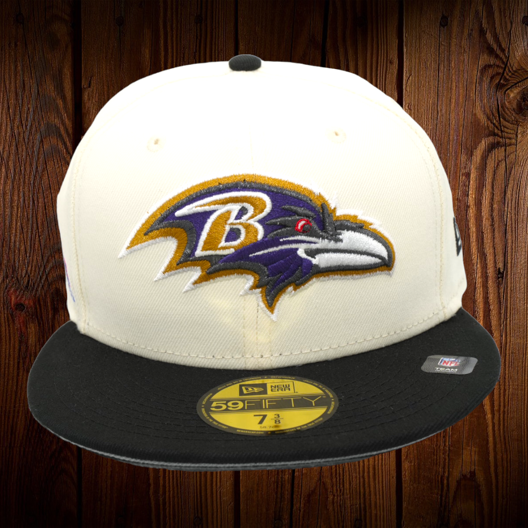 Baltimore Ravens New Era Omaha 59FIFTY Fitted Hat - Black