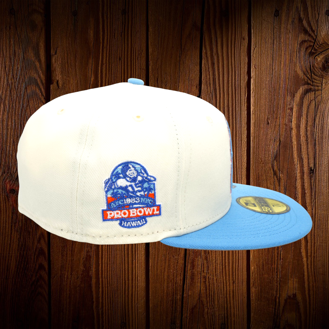 Houston Oilers New Era Chrome White/Sky Blue Bill And Gray Bottom