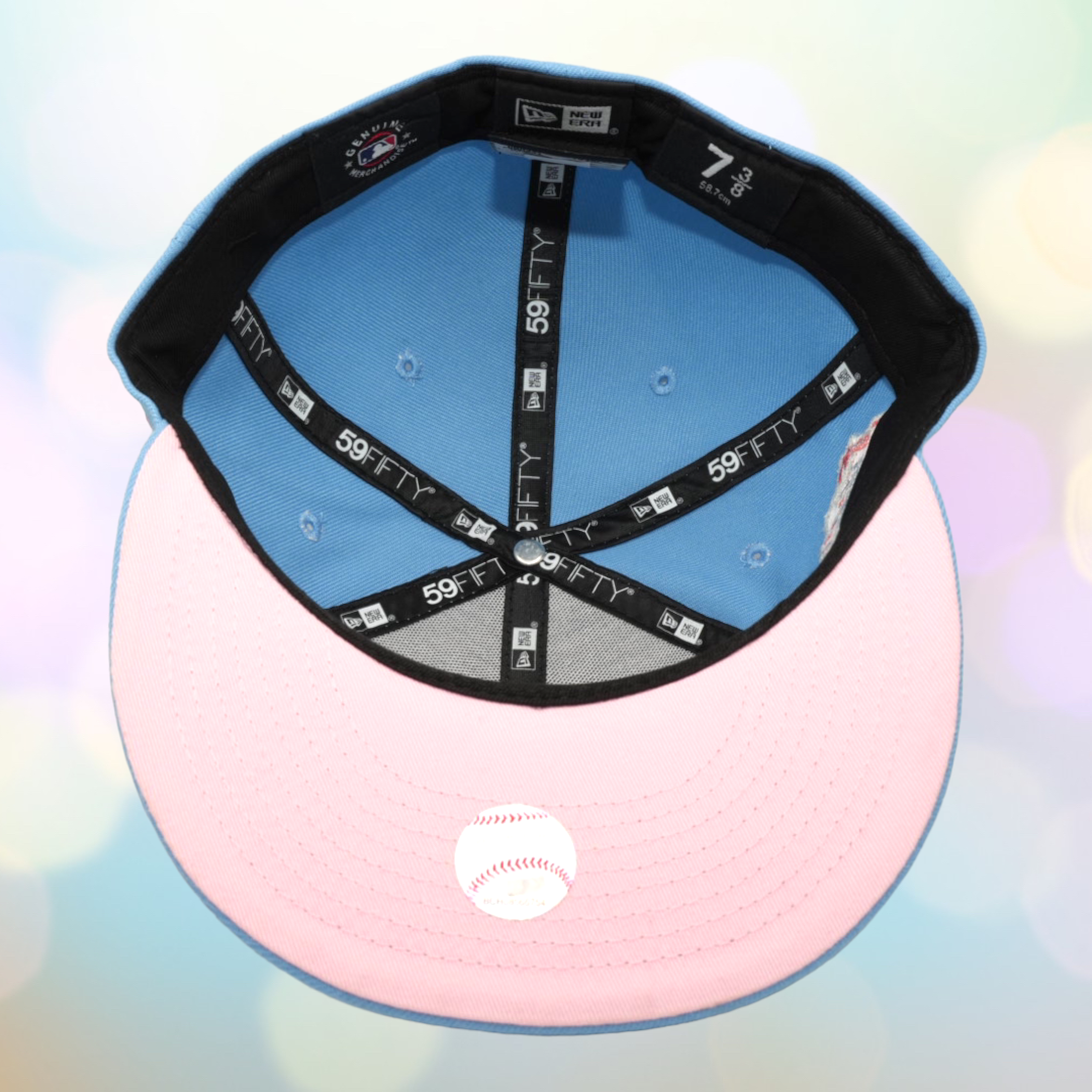 Houston Astros New Era All Sky Blue/Pink Bottom With 35th Anniversary Patch  On Side 9FIFTY Adjustable SnapBack Hat