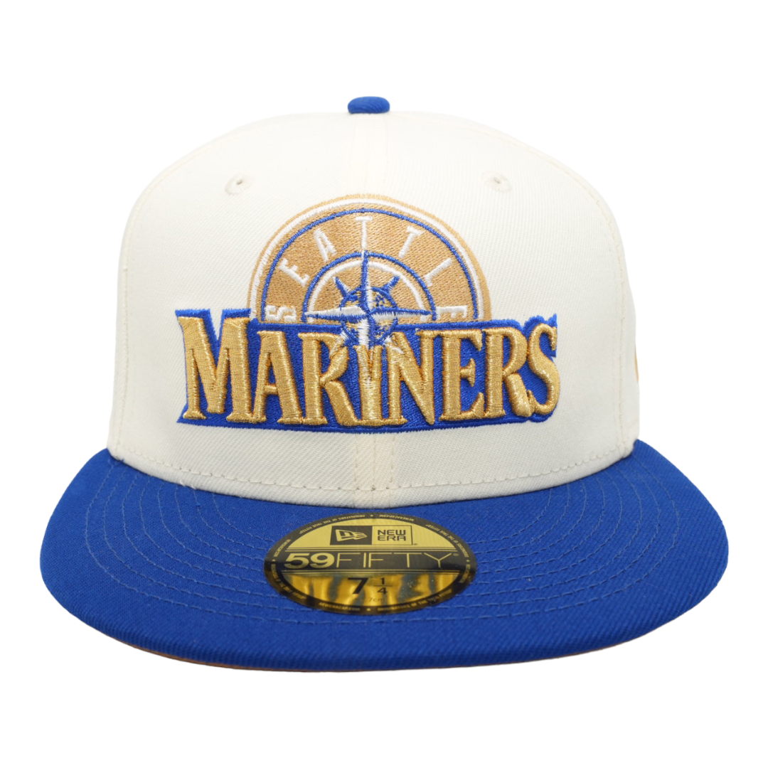 Seattle Mariners New Era Seattle Chrome White/Royal Blue Bill