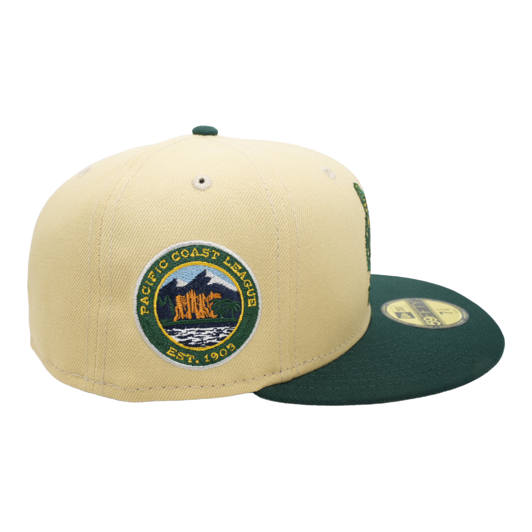 Tacoma Tigers New Era Vegas Gold/DK Green Bill And Gray Bottom