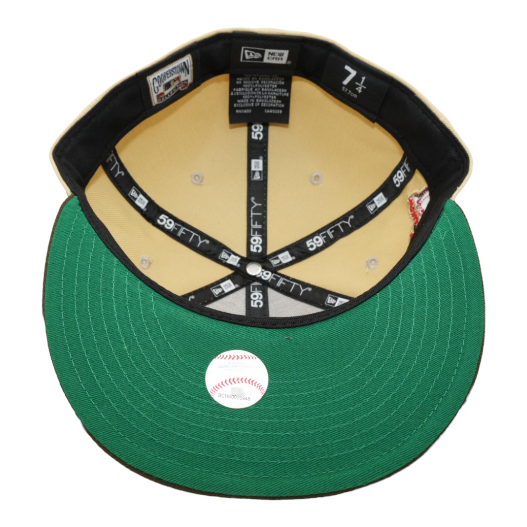 Chicago Cubs New Era Vegas Gold/Walnut Bill And Green Bottom With 1908  World Series Patch On Side 59FIFTY Fitted Hat