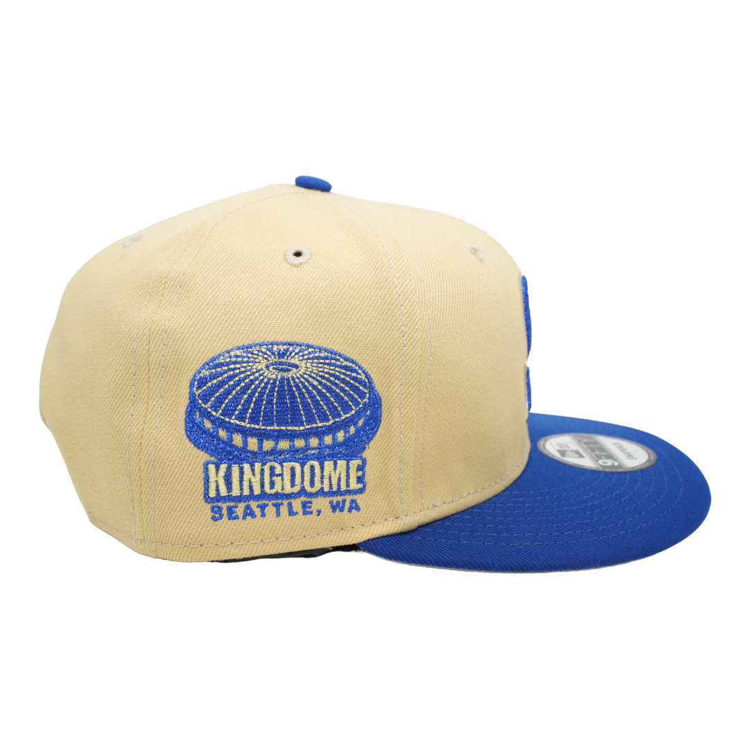 Seattle Mariners New Era Vegas Gold/Royal Blue Bill and Gray Bottom With  Kingdome Patch On Side 9FIFTY Adjustable SnapBack Hat