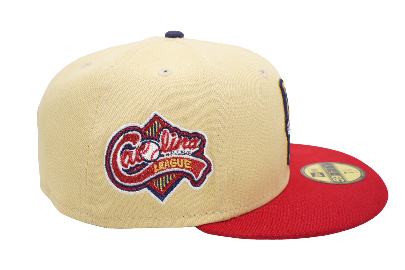 Kinston Indians New Era Vegas Gold/Red Bill And Gray Bottom With