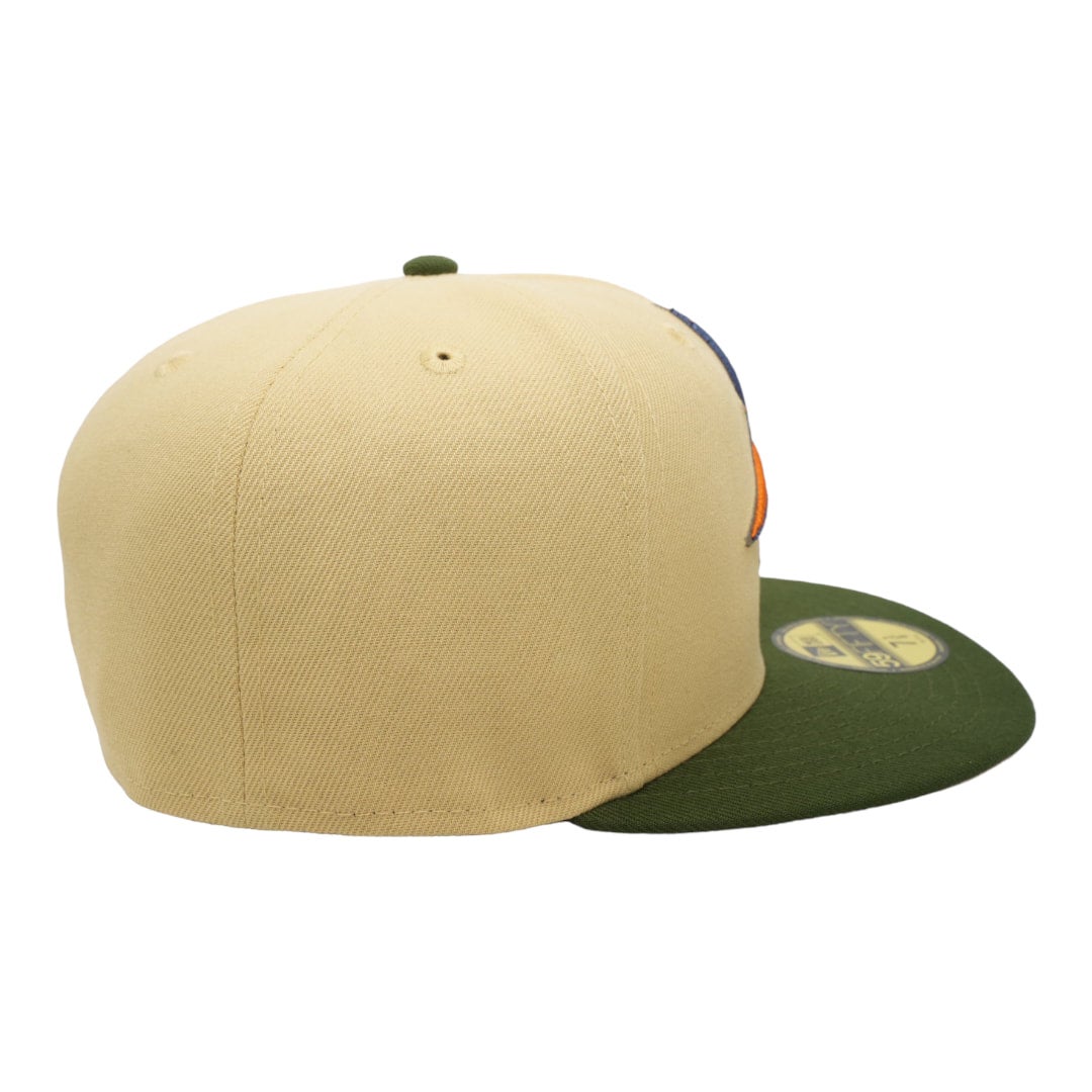 Seattle Mariners New Era Tilted Compass No Patch Vega Gold/Rifle Green With  Pink Bottom 59FIFTY Fitted Hat