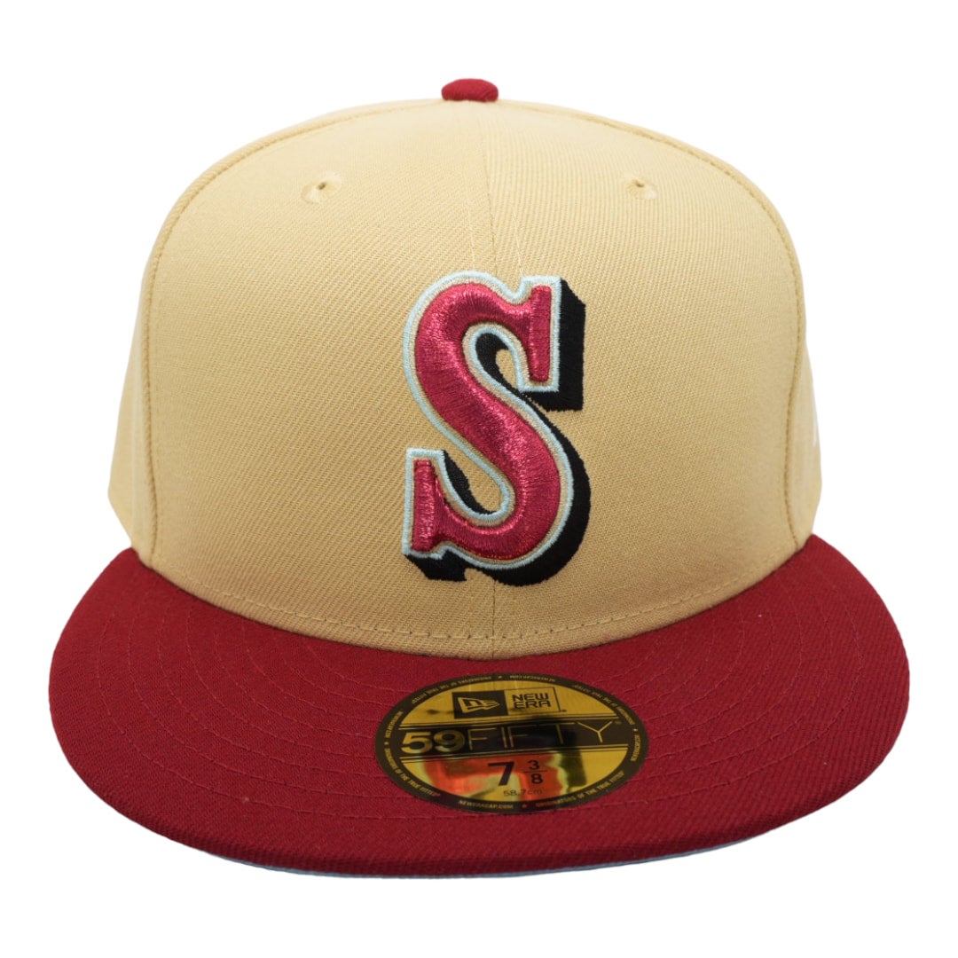 Boston Red Sox New Era 59FIFTY Fitted Hat - Vegas Gold/Cardinal