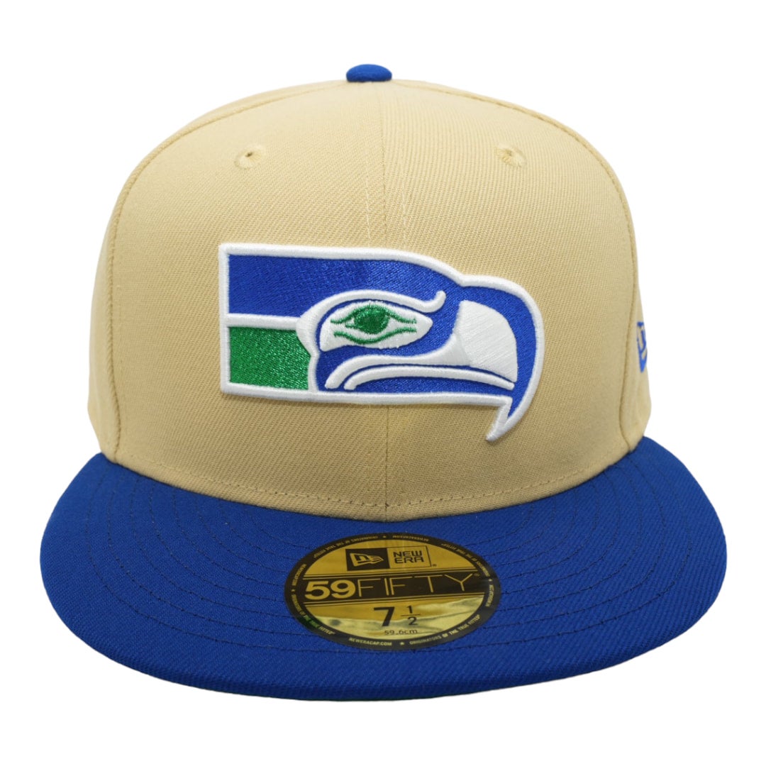 Seattle Seahawks New Era Black/Royal Blue Bill And Gray Bottom