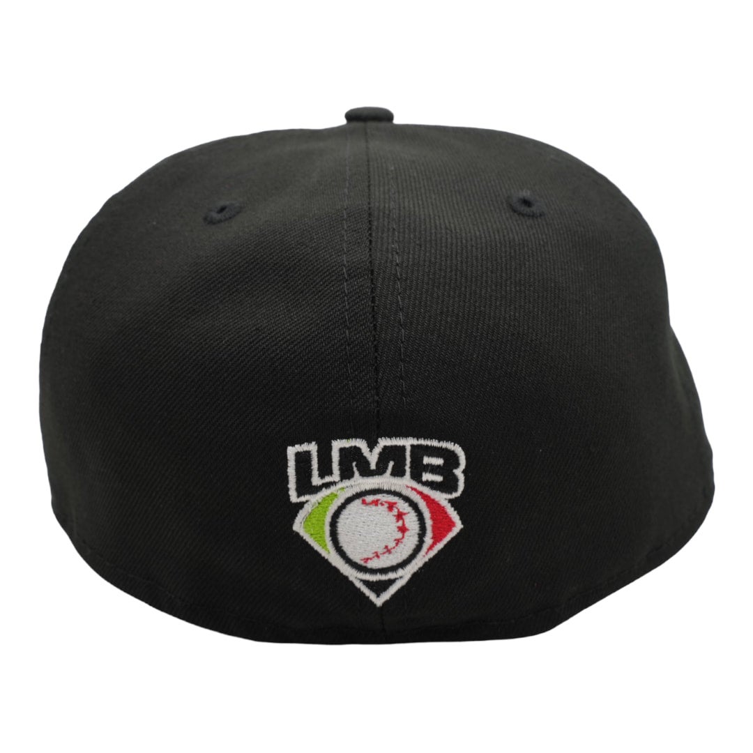 Tijuana Toros New Era LMB 59FIFTY 5950 Fitted Cap Team Color Hat Black Crown/Visor Red/White TJ Logo 6 7/8