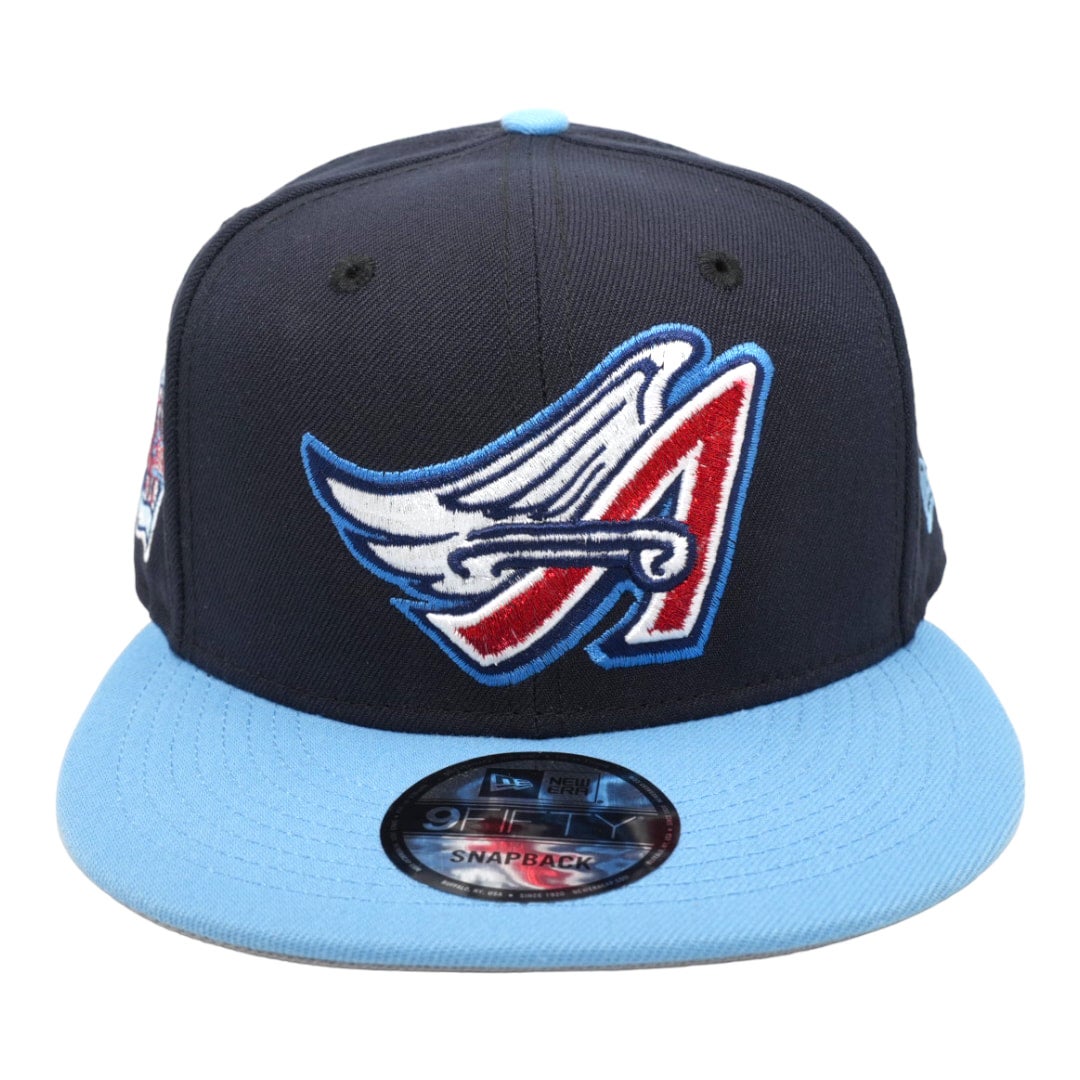New Era 9FIFTY Los Angeles Angels 40th Anniversary Patch Snapback Hat - Red, Light Blue
