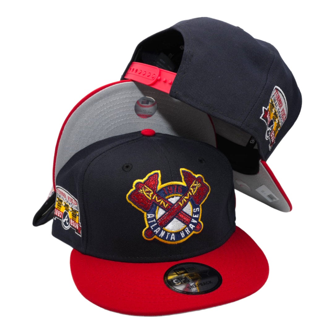 New Era 59FIFTY Atlanta Braves 2021 World Series Patch Hat - Red, Black Red/Black / 7 7/8