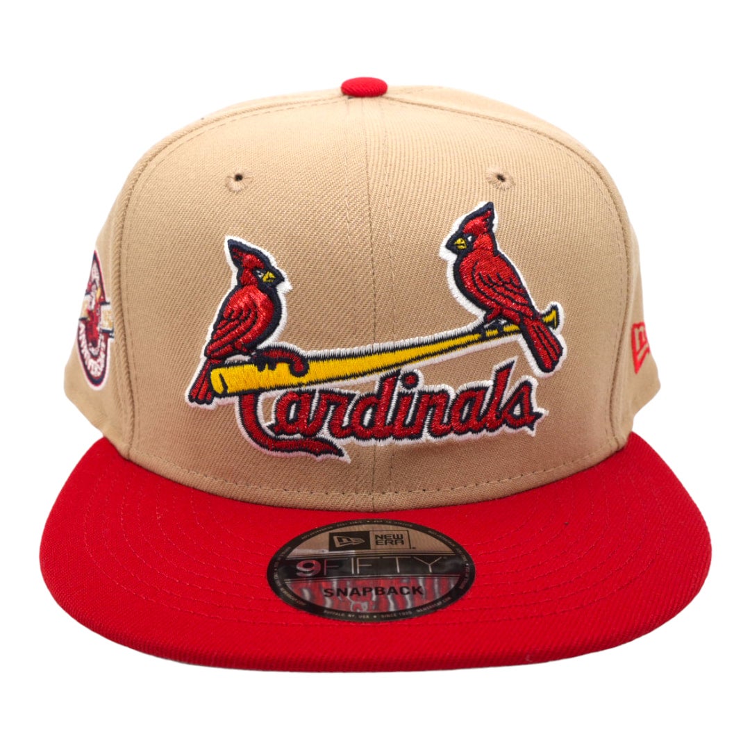 Men's St. Louis Cardinals New Era Red 2023 Spring Training Patch A-Frame  Trucker 9FORTY Snapback Hat