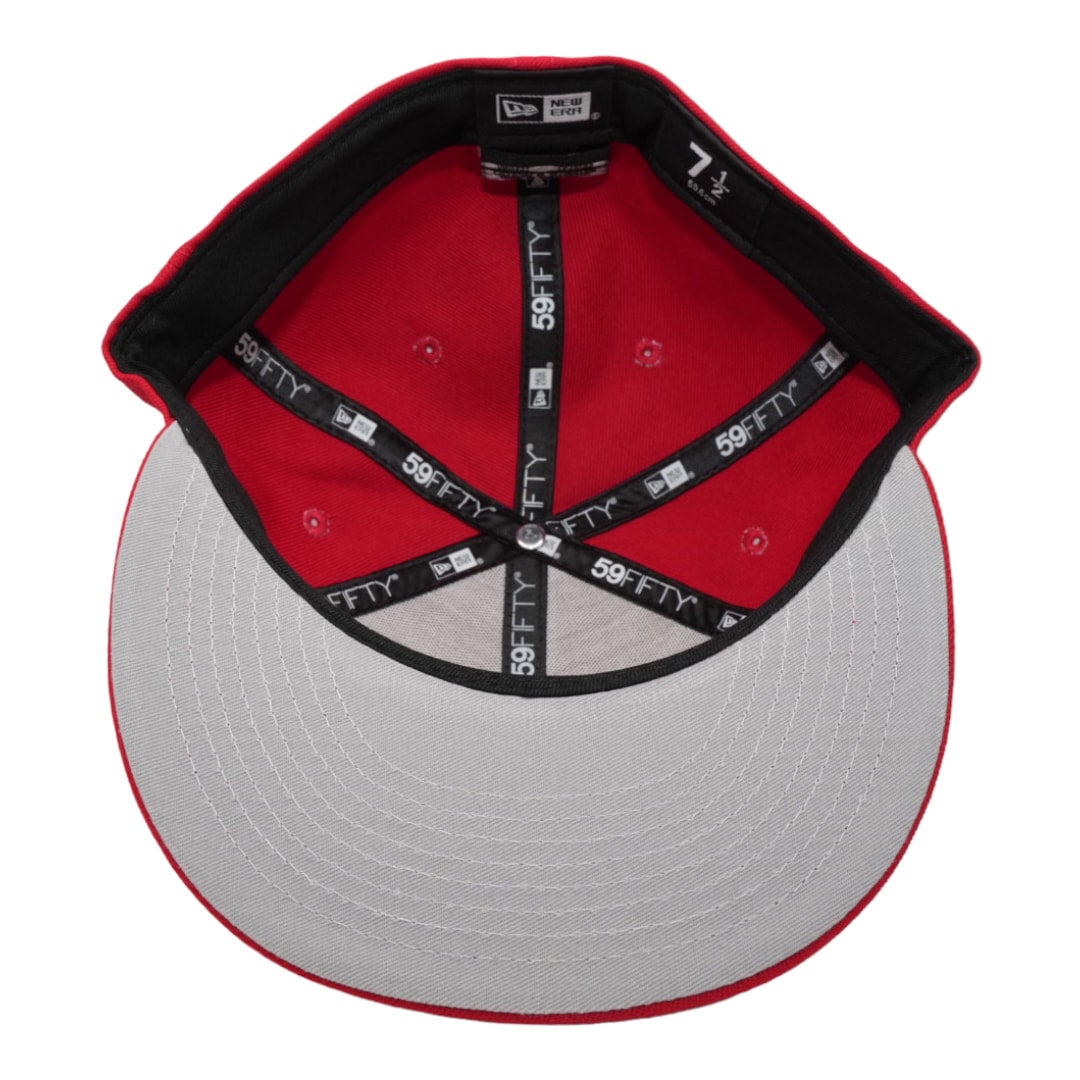 Diablos Rojos New Era All Red Gray Bottom 59FIFTY Fitted Hat
