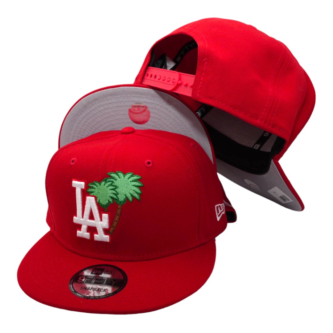 Mission industrialisere tackle Los Angeles Dodgers New Era All Red And Gray Bottom With Palm Tree 9FIFTY  Adjustable Snapback Hat | My Hatstop
