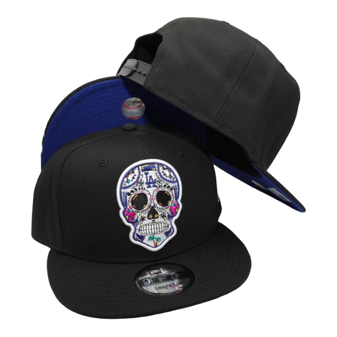 Los Angeles Dodgers New Era All Black Bill and Gray Bottom With