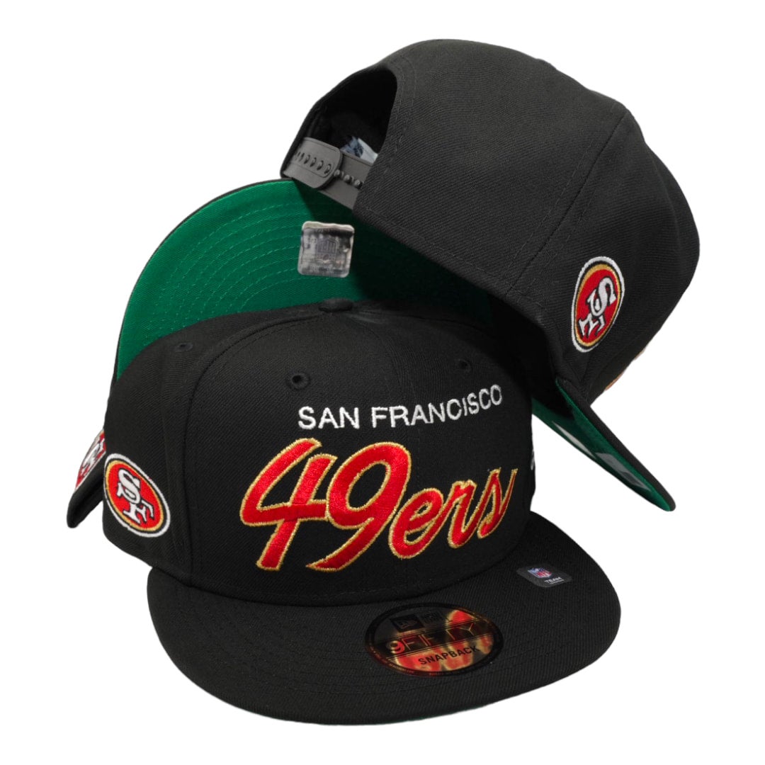 New Era 49ers Black Red-Gold Script