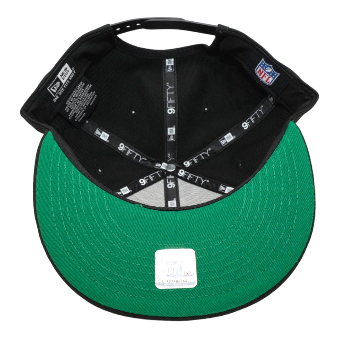 San Francisco 49ers New Era Black/Kelly Green Bottom and 49ers Side Patch  On Side 9FIFTY Adjustable Snapback Hat