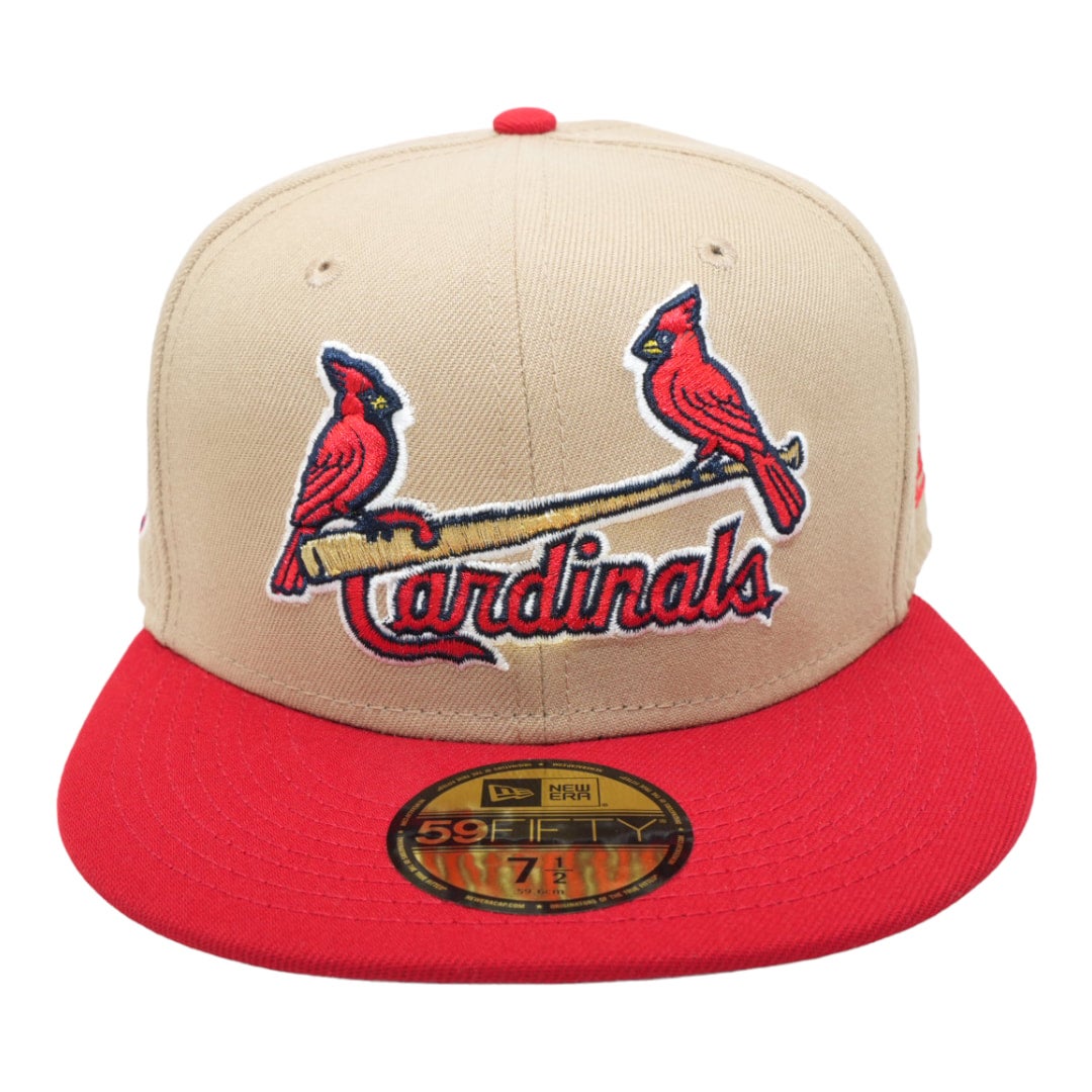 Men's New Era Red St. Louis Cardinals Script Fill 59FIFTY Fitted Hat