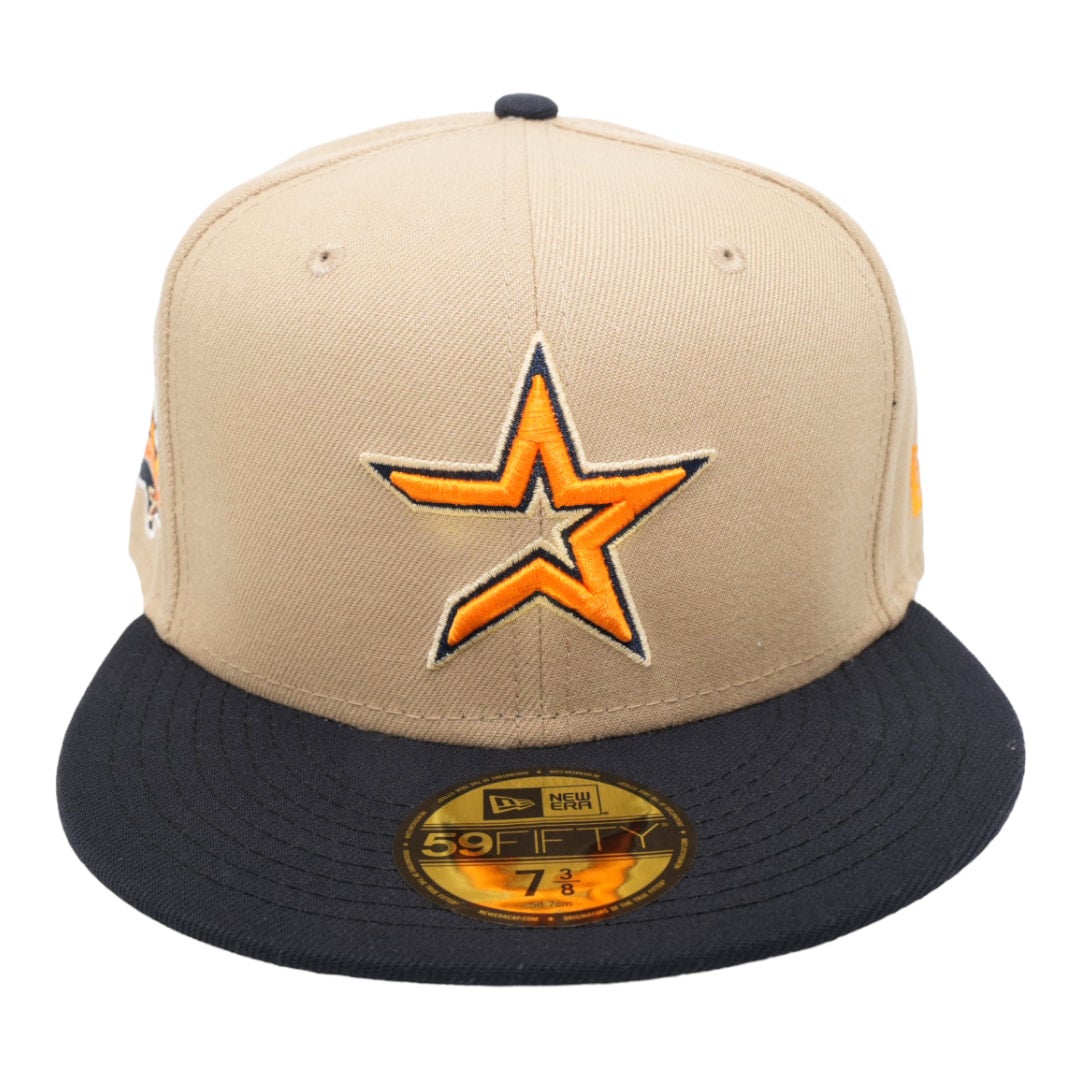 Just Caps Beige Camel Houston Astros 59FIFTY Fitted Hat, Brown - Size: 8, MLB by New Era