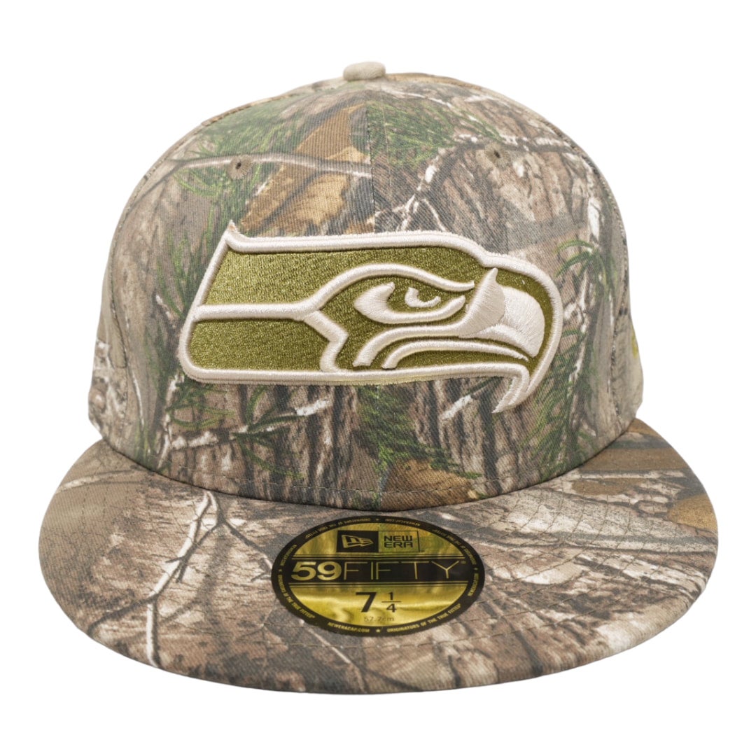 Seattle Seahawks NFL TEAM-BASIC Realtree Camo Fitted Hat