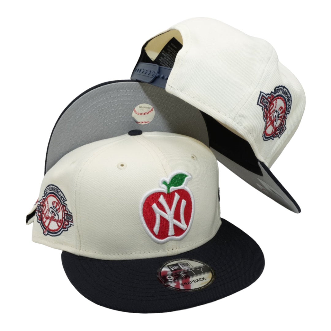 Off White New York Yankees Lavender Visor Gray Bottom 1999 World Series Side Patch New Era 59FIFTY Fitted 71/2
